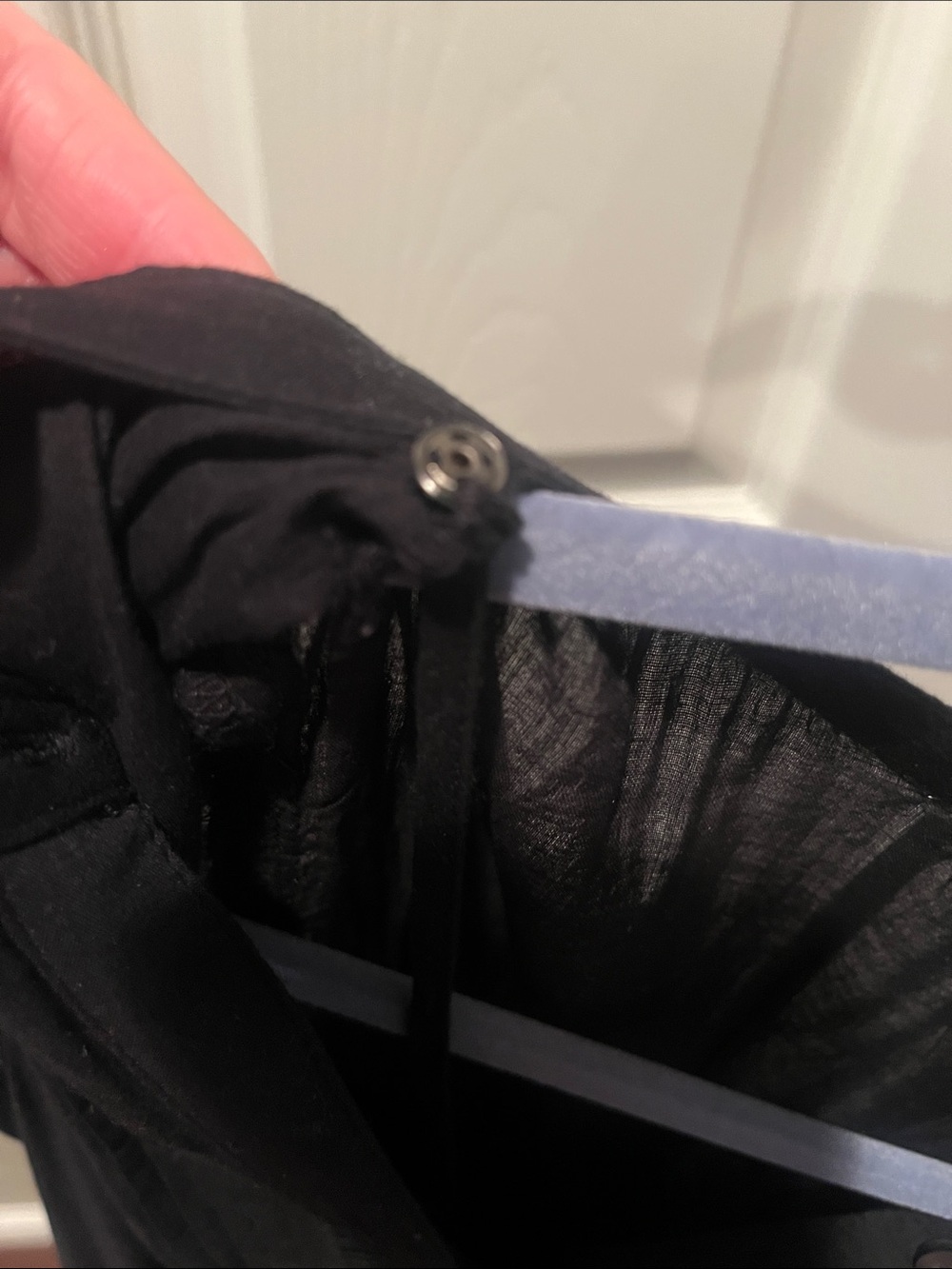 GAP Black Pintuck Button-Down Midi Dress - Picture 6 of 6